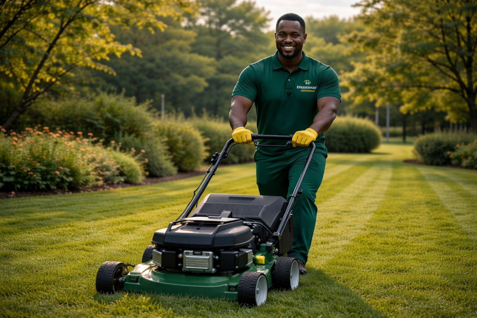 Professional lawn mowing and gardening service